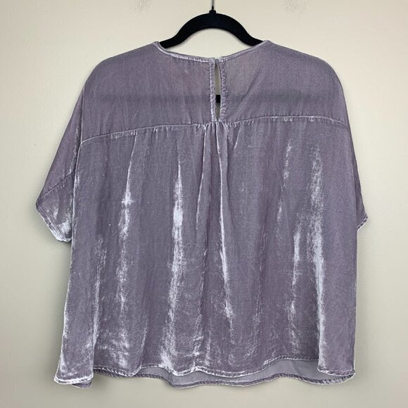 Crushed Velvet Purple Top by Madewell Size Large - Picture 6 of 6